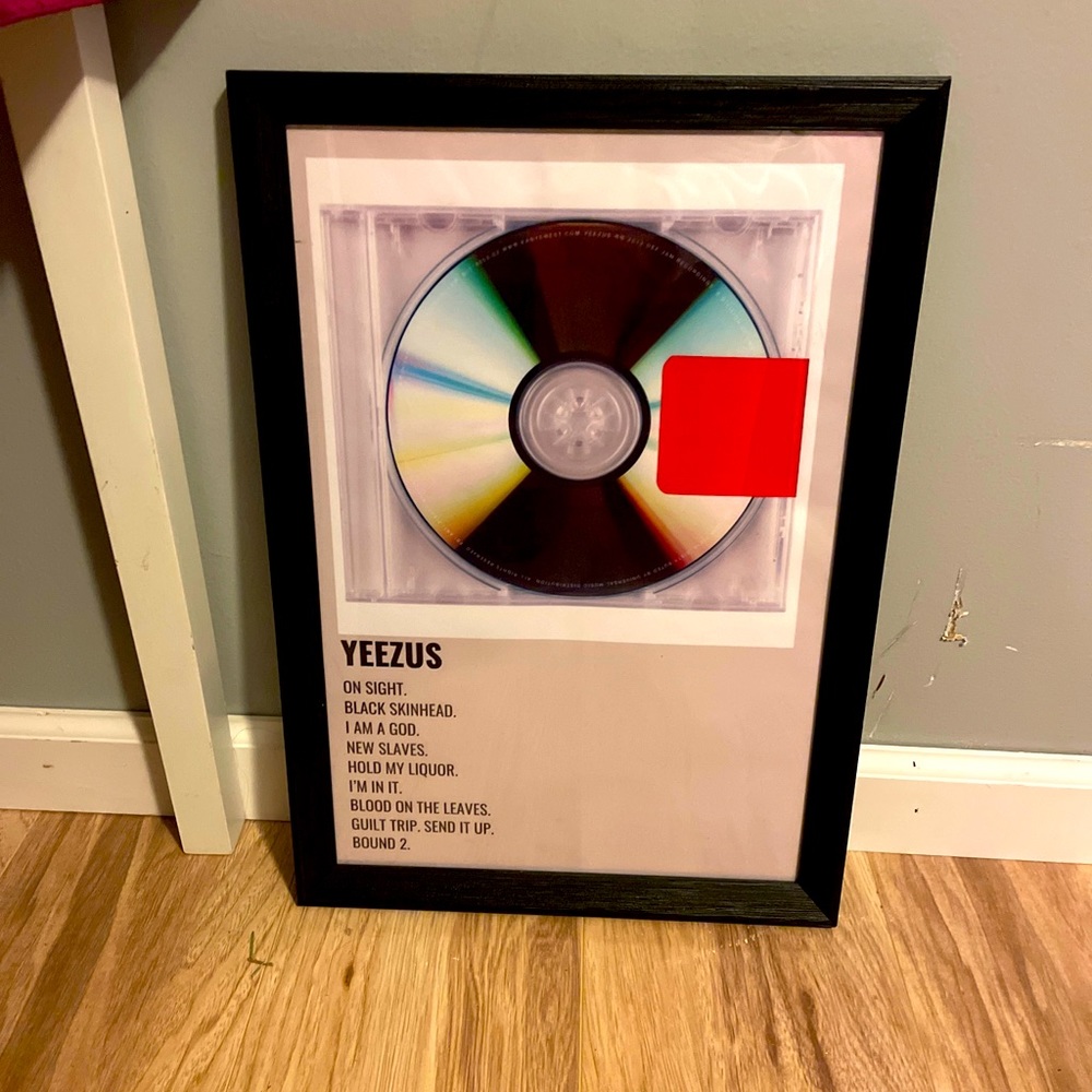 Framed Kanye West album poster